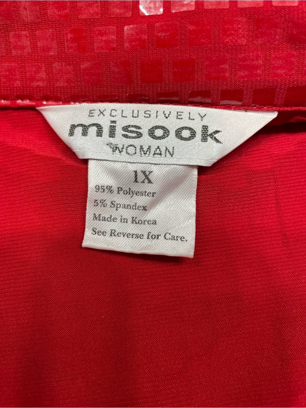 Exclusively Misook Clear Tile Sequin Zip-Front Red Blazer Jacket Size 1X - Picture 3 of 7